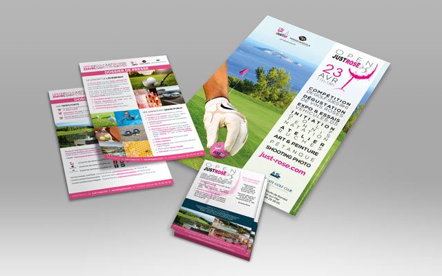 Just'Rosé - Campagne de communication événement partenaire Open de golf Just'Rosé Citröen DS